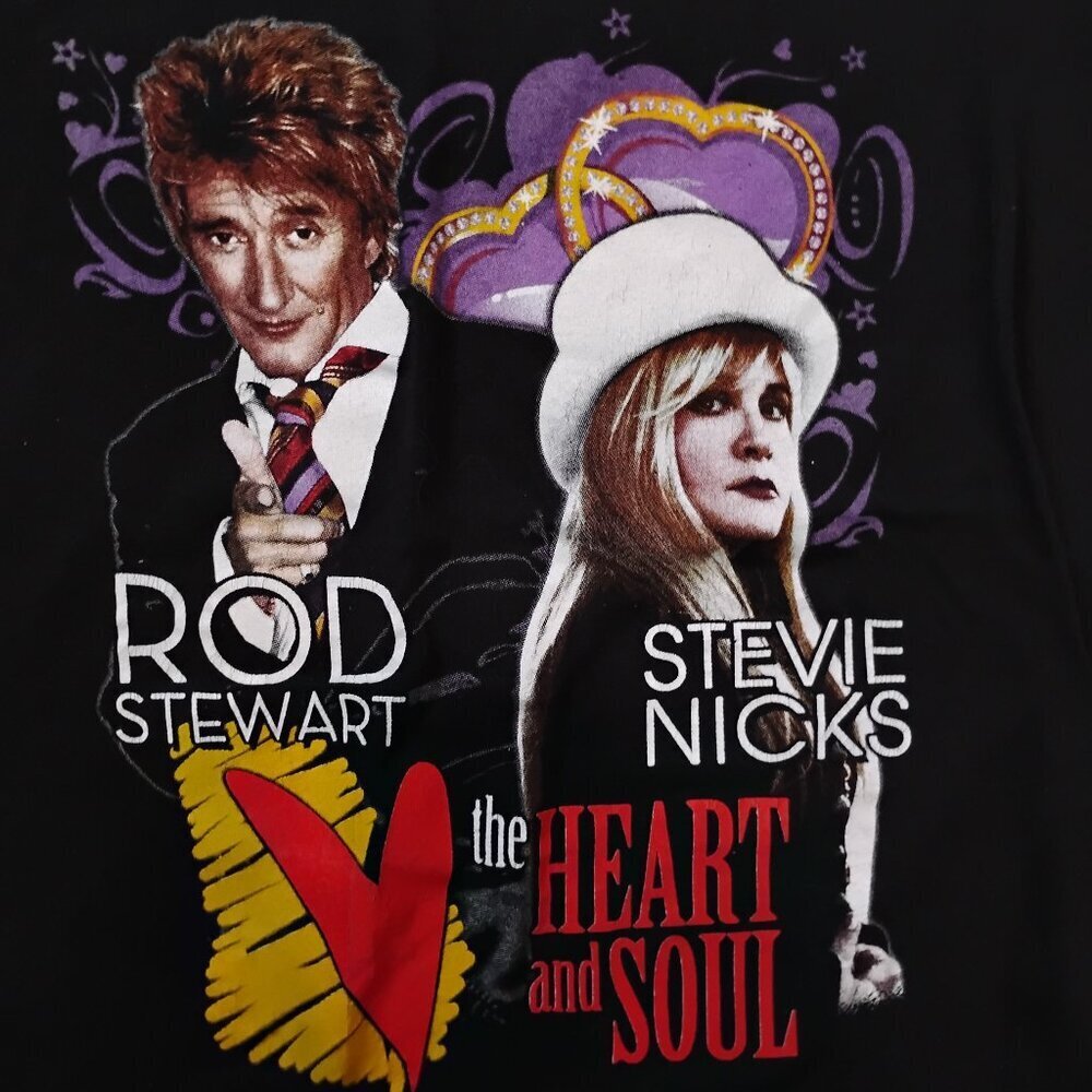 Rod Stewart Stevie Nicks The Heart And Soul Tour 2011 T-Shirt